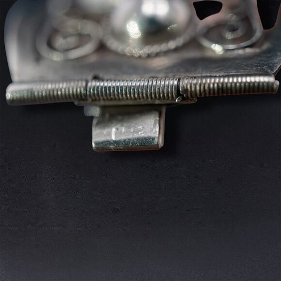 Vintage Taxco Mexico 925 Sterling Silver Link Bracelet Dragon’s Breath Cabochons - Picture 9 of 17